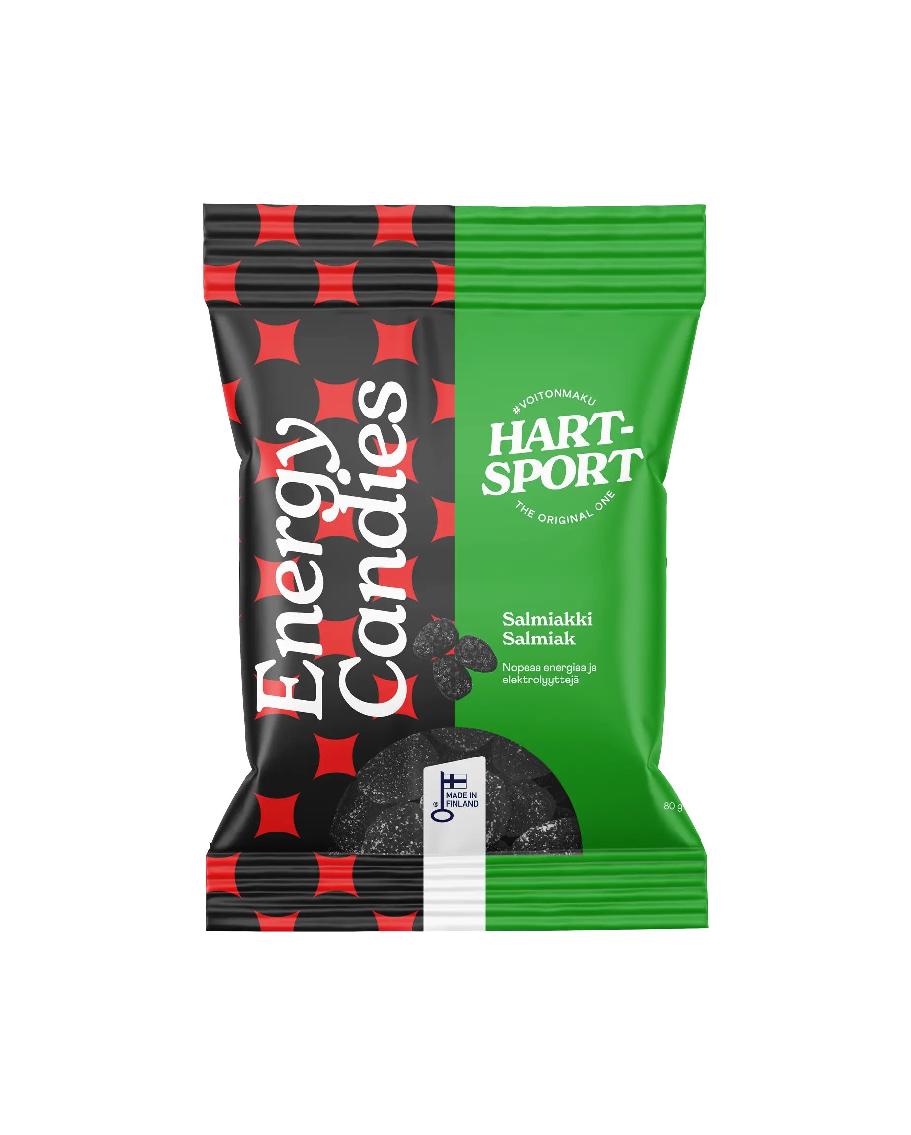 Hart-Sport Energy Candies Salmiakki 80 g - 18 kpl:n pakkaus.