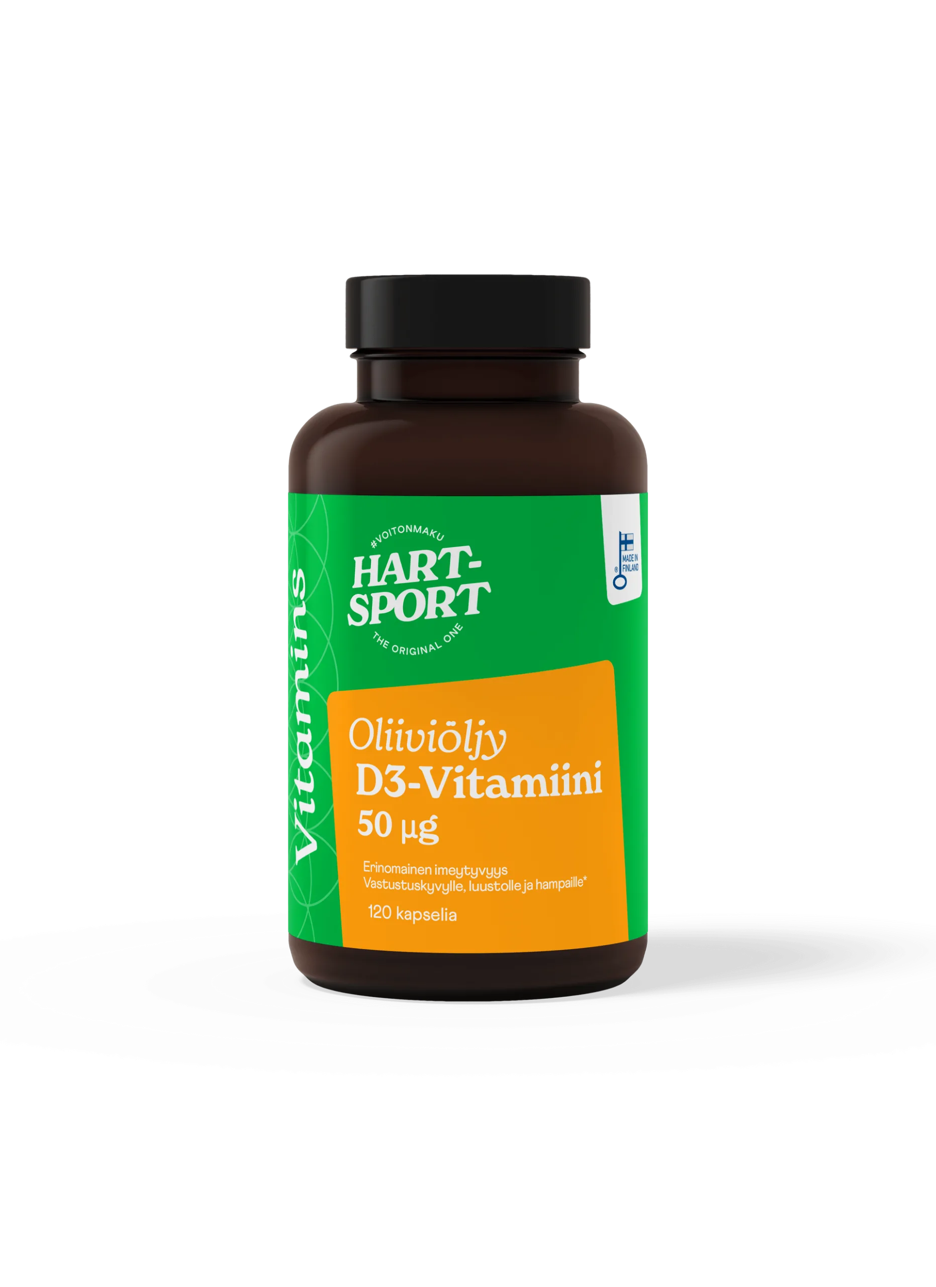 Hart-Sport D3-vitamiini 50 µg 120 kaps - 6 kpl:n pakkaus.