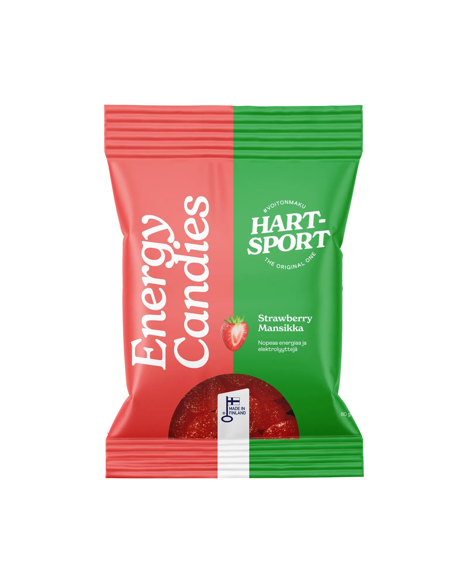 Hart-Sport Energy Candies Mansikka 80 g - 18 kpl:n pakkaus.