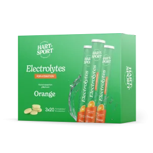Hart-Sport Electrolytes Poretabletti appelsiini  Triplapakkaus 3 x 20 tbl